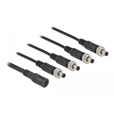 Delock DC Splitter Cable 5.5 x 2.1 mm 1 x female to 4 x male screwable 2