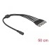 Delock DC Splitter Cable 5.5 x 2.1 mm 1 x female to 5 x male screwable