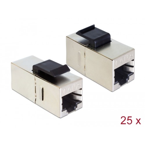 Delock Keystone Module RJ45 jack  RJ45 jack Cat.5e compact 25 pieces