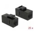 Delock Keystone Module RJ45 jack  RJ45 jack Cat.6 UTP black 25 pieces