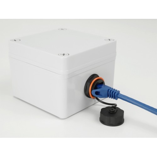 Delock Cable Connector RJ45 jack to Cat.6A LSA with protective cap waterproof