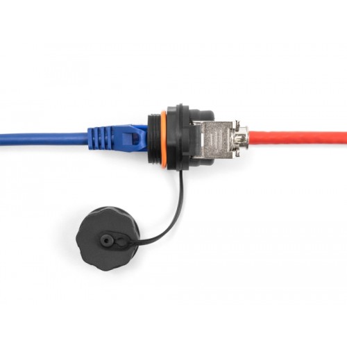 Delock Cable Connector RJ45 jack to Cat.6A LSA with protective cap waterproof