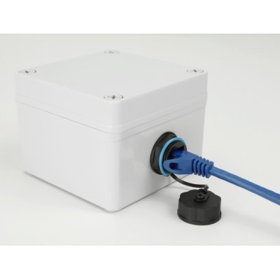 Delock Cable Connector RJ45 jack to Cat.6A LSA with protective cap waterproof 2