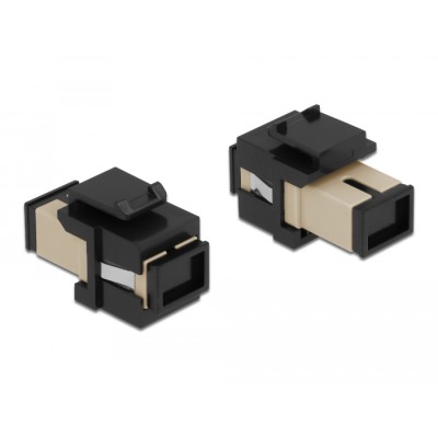 Delock Keystone Module SC Simplex female to SC Simplex female beige / black 2