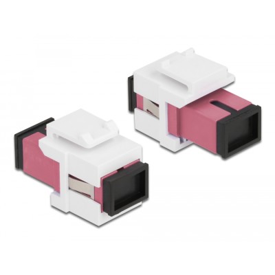 Delock Keystone Module SC Simplex female to SC Simplex female violet / white 2