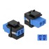 Delock Keystone Module LC Duplex female to LC Duplex female blue / black