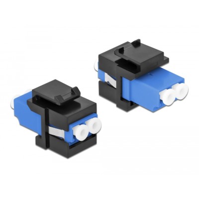 Delock Keystone Module LC Duplex female to LC Duplex female blue / black 2