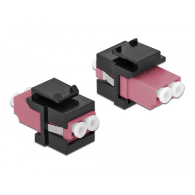 Delock Keystone Module LC Duplex female to LC Duplex female violet / black 2