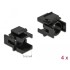 Delock Keystone cover black with 12.5 mm hole 4 pieces