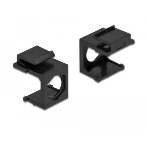 Delock Keystone cover black with 9.7 mm hole +Hex 4 pieces