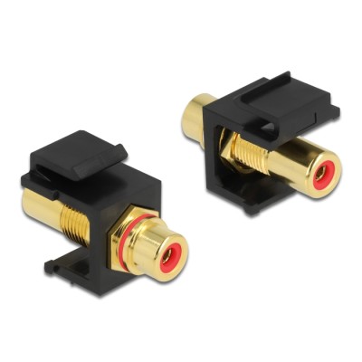 Delock Keystone Module RCA female  RCA female gold plated red / black
