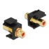Delock Keystone Module RCA female  RCA female gold plated red / black