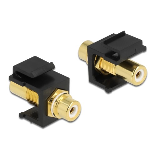 Delock Keystone Module RCA female  RCA female gold plated white / black