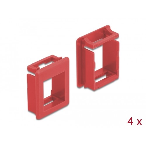 Delock Keystone Holder for cases 4 pieces red