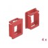 Delock Keystone Holder for cases 4 pieces red