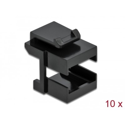 Delock Keystone cover black for fibre couplers 10 pieces