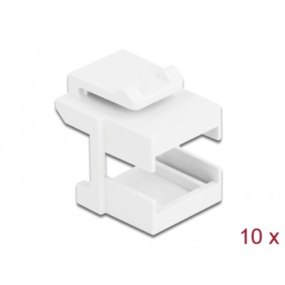 Delock Keystone cover white for fibre couplers 10 pieces