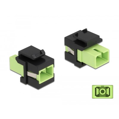 Delock Keystone Module SC Simplex female to SC Simplex female limegreen / black