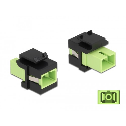 Delock Keystone Module SC Simplex female to SC Simplex female limegreen / black