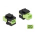 Delock Keystone Module SC Simplex female to SC Simplex female limegreen / black