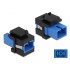 Delock Keystone Module SC Simplex female to SC Simplex female blue / black