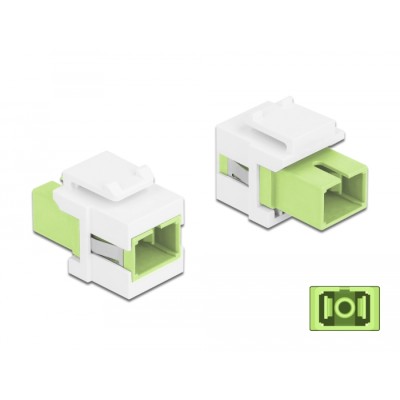 Delock Keystone Module SC Simplex female to SC Simplex female limegreen / white