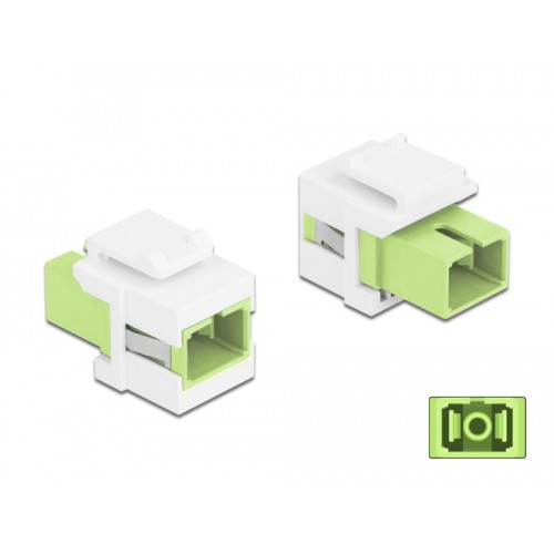 Delock Keystone Module SC Simplex female to SC Simplex female limegreen / white
