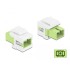 Delock Keystone Module SC Simplex female to SC Simplex female limegreen / white