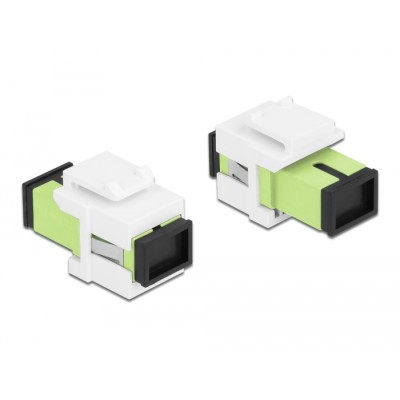 Delock Keystone Module SC Simplex female to SC Simplex female limegreen / white 2