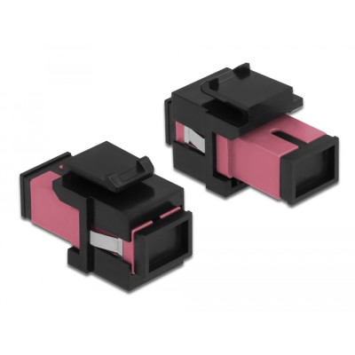 Delock Keystone Module SC Simplex female to SC Simplex female violet / black 2