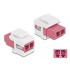 Delock Keystone Module LC Duplex female to LC Duplex female violet / white