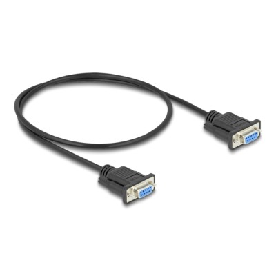 Delock RS-232 Cable Serial D-Sub9 female to female with narrow plug housing 0.5 m 2