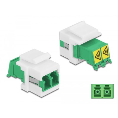 Delock Keystone Module LC Duplex female to LC Duplex female with laser protection flip inside