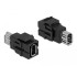 Delock Keystone Module FireWire 6 pin female to FireWire 6 pin female black