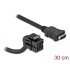 Delock Keystone Module HDMI female 110° to HDMI female with cable black