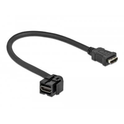 Delock Keystone Module HDMI female 110° to HDMI female with cable black 2