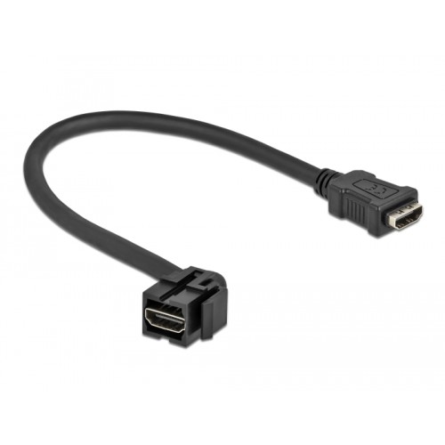 Delock Keystone Module HDMI female 110° to HDMI female with cable black