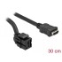 Delock Keystone Module HDMI female 250° - HDMI female with cable black