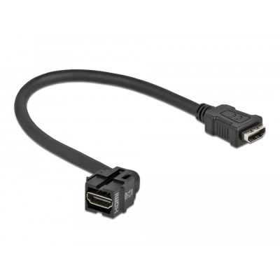 Delock Keystone Module HDMI female 250° - HDMI female with cable black 2
