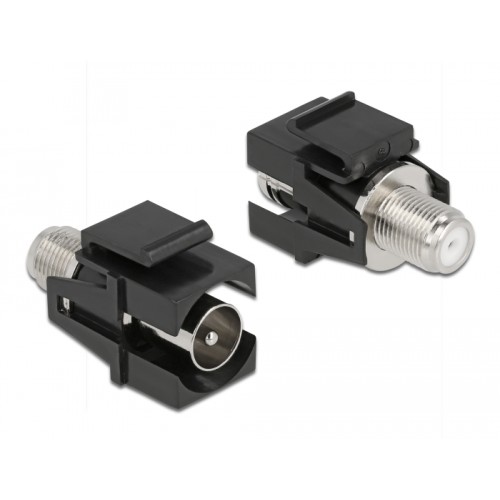 Delock Keystone Module IEC male to F female black