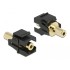 Delock Keystone Module stereo jack female 3.5 mm 3 pin to stereo jack female 3.5 mm 3 pin gold plated black