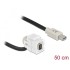Delock Keystone Module mini DisplayPort female 110°  mini DisplayPort male with cable white