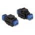 Delock Keystone module 2 pin terminalblock  terminalblock black