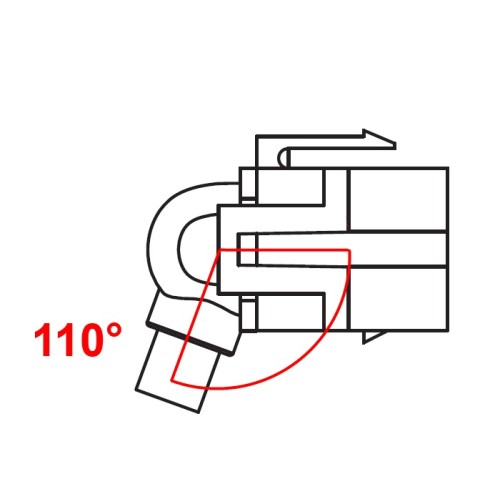 Delock Keystone Module USB 2.0 A female 110°  USB 2.0 A female with cable black