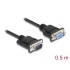 Delock Serial Cable RS-232 D-Sub 9 male to female null modem with narrow plug housing 0.5 m