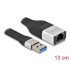 Delock FPC Flat Ribbon Cable USB Type-A to Gigabit LAN 10/100/1000 Mbps 13 cm