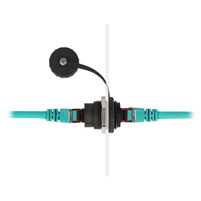 Delock RJ45 Cat.6 built-in connector with protective cap IP67 dust and waterproof 2