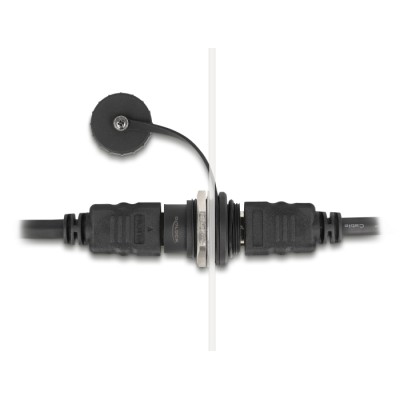 Delock HDMI-A built-in connector with protective cap IP67 dust and waterproof 2