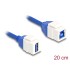 Delock Keystone Module Cable USB 5 Gbps Type-A female to USB Type-B female 20 cm blue
