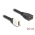 Delock Keystone Module Cable HDMI female to female 8K 60 Hz 20 cm black